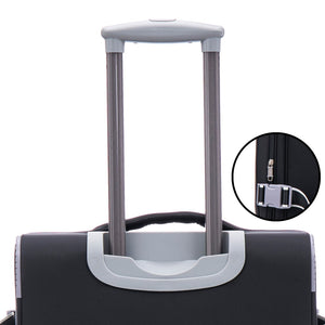 English Elm Softside Expandable Spinner Luggage Set Four Piece Lightweight Travel Collection Black T3292P343396