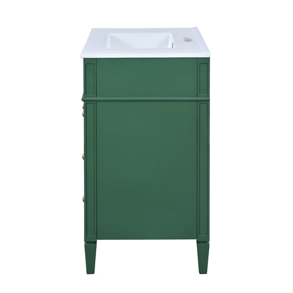 English Elm 30'' Modern Bathroom Vanity With Elegant Ceramic Sink, 2 Drawers & Tip-Out Storage - Stylish Upgrade! N710P250194F