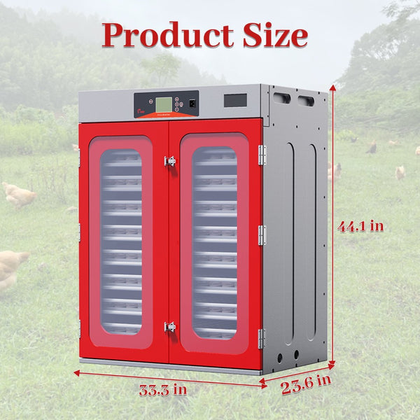 English Elm 1000-egg Cabinet Incubator Auto-turning Digital Climate Control for Poultry Hatching W2700P356961