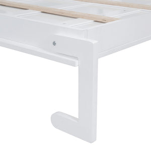 English Elm Queen Murphy Wall Bed with Integrated Wardrobe and Drawers for Studio Spaces LP000876AAK