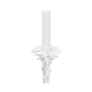 Wildwood Roche Handcrafted Pair Of White Composite Candlesticks By Meg Braff — Rococo-Inspired 16.5" Elegance 193077