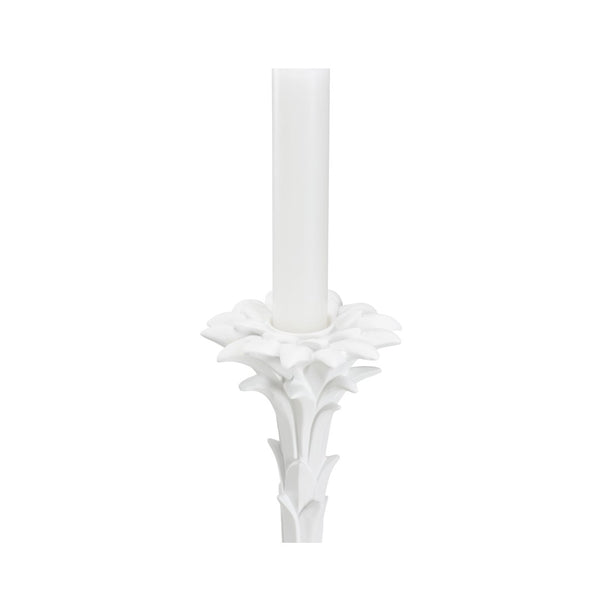 Wildwood Roche Handcrafted Pair Of White Composite Candlesticks By Meg Braff — Rococo-Inspired 16.5" Elegance 193077