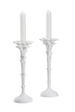 Roche Candlestick - Pair White/Cream 193077 Wildwood