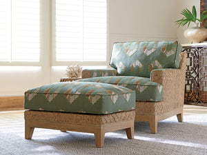 Lexington Tommy Bahama Home Danville Ottoman - Global Transitional Design In Knotty Oak With Unique Textures & Casual Sophistication Newcastle Wood 1930-44-40