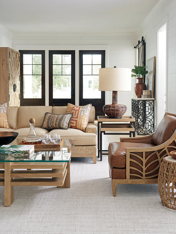 Lexington Tommy Bahama Home Dolca Vita Nesting Tables - Global Transitional Design With Knotty Oak Veneers And Aged Bronze Accents Newcastle  566-958