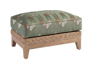 Lexington Tommy Bahama Home Danville Ottoman - Global Transitional Design In Knotty Oak With Unique Textures & Casual Sophistication Newcastle Wood 1930-44-40