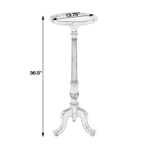 Butler Specialty Company Chatsworth Elegant Round Wood Plant Stand With Vintage Oak Top & Cabriol Legs Pastel Green Poplar Hardwood,Mdf,Oak Or Cherry Veneer 1931482-butler