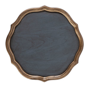 Butler Specialty Company Chatsworth Elegant Round Wood Plant Stand With Vintage Oak Top & Cabriol Legs Pastel Blue Poplar Hardwood,Mdf,Oak Or Cherry Veneer 1931483-butler