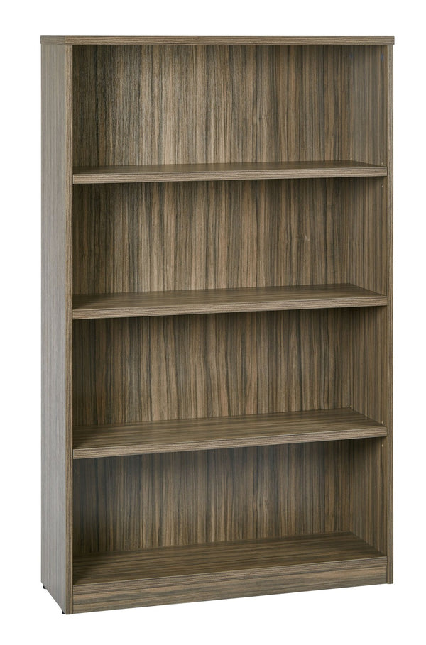 OSP Home Furnishings 36wx12dx60h 4-shelf Bookcase Heavy Duty Laminate Office Storage with Adjustable Shelves LBC361260-URB