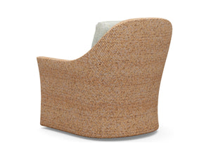Soren Swivel Accent Chair Mid-century Upholstered Down Cushions Living Room Lounge Seat