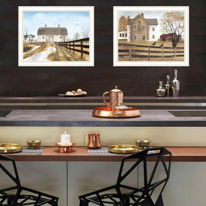 English Elm Trendy Decor 4u Billy Jacobs Farmhouse Barn Two Piece White Framed Print Set B067P254078
