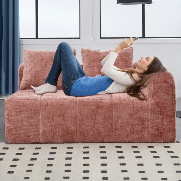 English Elm United Chenille Loveseat Sofa - Cozy Minimalist Modular Sleeper For Apartments & Living Rooms W1568P255138-GIGA