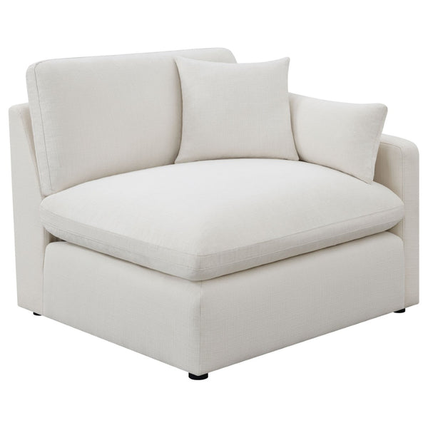 English Elm Greeley Six Piece Modular Sectional with Ottoman Feather Blend Cushions Track Arms B062S01555