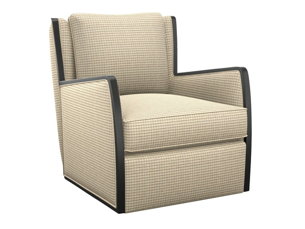 Delancey Swivel Lounge Chair with Plush Down Cushions and Stylish Base for Modern Living Rooms