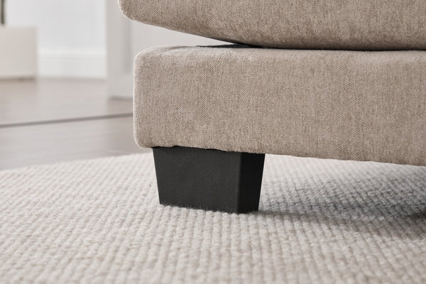 English Elm United We Win U-Shaped Chenille Sectional Couch, 4-Seat Modular Sofa With Memory Foam & Storage W1568S00219-GIGA