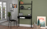 Manhattan Comfort Cooper Mid-Century Modern Ladder Desk Black 193AMC153