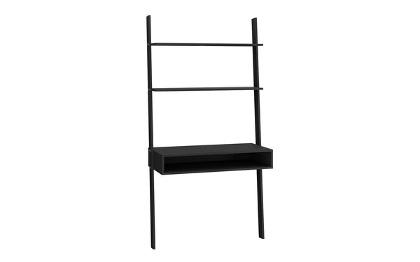 Manhattan Comfort Cooper Mid-Century Modern Ladder Desk Black 193AMC153