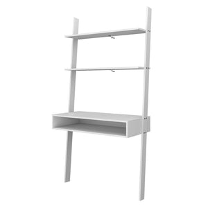 Manhattan Comfort Cooper Mid-Century Modern Ladder Desk White 193AMC6