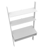 Manhattan Comfort Cooper Mid-Century Modern Ladder Desk White 193AMC6