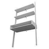 Manhattan Comfort Cooper Mid-Century Modern Ladder Desk White 193AMC6