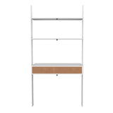 Manhattan Comfort Cooper Mid-Century Modern Ladder Desk White 193AMC6