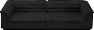 Cascade Black Boucle Fabric Modular Sofa 193Black-S119 Meridian Furniture