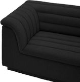 Cascade Black Boucle Fabric Modular Sofa 193Black-S119 Meridian Furniture