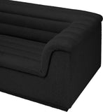 Cascade Black Boucle Fabric Modular Sofa 193Black-S119 Meridian Furniture