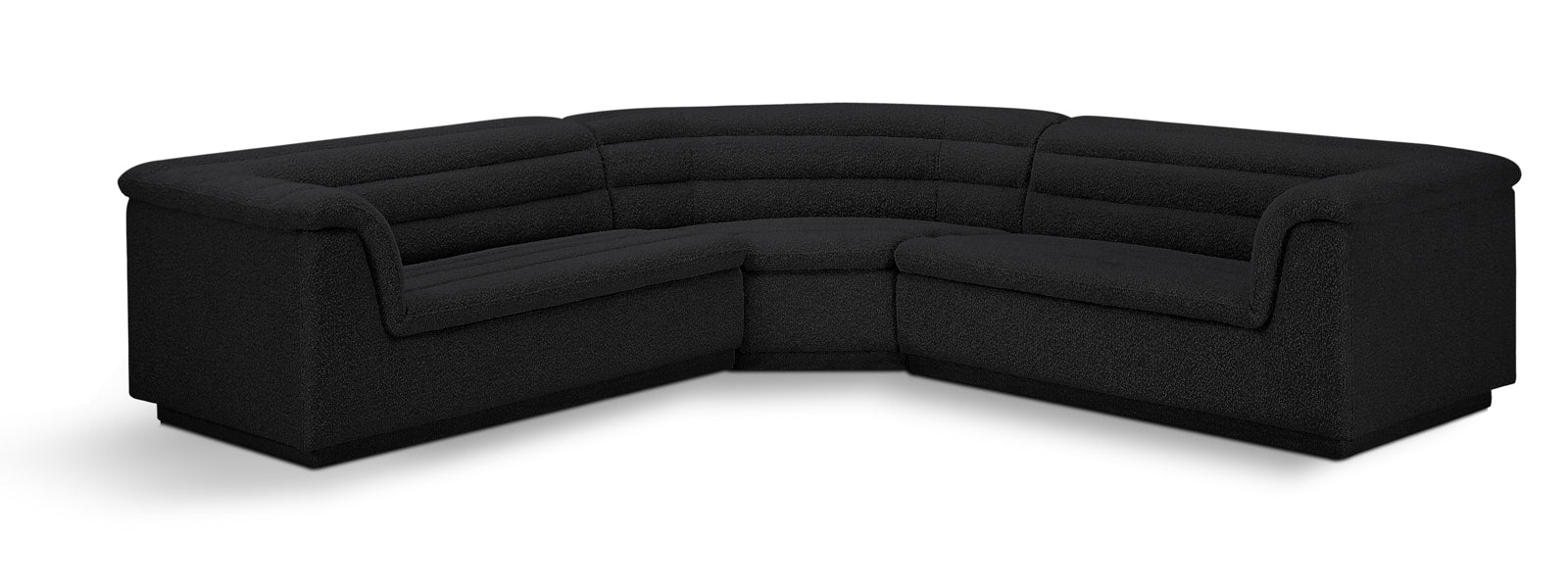 Cascade Modular Sectional - Sleek Curved Arms & Deep Channel Tufting f