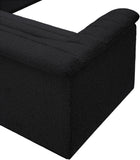 Cascade Black Boucle Fabric Modular Sectional 193Black-Sectional Meridian Furniture