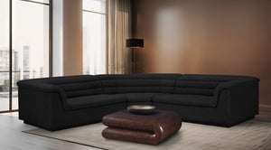 Cascade Black Boucle Fabric Modular Sectional 193Black-Sectional Meridian Furniture