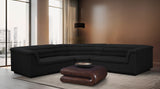 Cascade Black Boucle Fabric Modular Sectional 193Black-Sectional Meridian Furniture