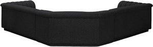 Cascade Black Boucle Fabric Modular Sectional 193Black-Sectional Meridian Furniture