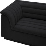 Cascade Black Boucle Fabric Modular Sectional 193Black-Sectional Meridian Furniture