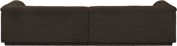 Cascade Brown Boucle Fabric Modular Sofa 193Brown-S119 Meridian Furniture