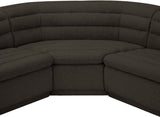 Cascade Brown Boucle Fabric Modular Sectional 193Brown-Sectional Meridian Furniture