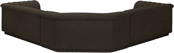 Cascade Brown Boucle Fabric Modular Sectional 193Brown-Sectional Meridian Furniture