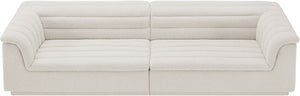 Cascade Cream Boucle Fabric Modular Sofa 193Cream-S119 Meridian Furniture