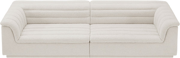Cascade Cream Boucle Fabric Modular Sofa 193Cream-S119 Meridian Furniture