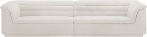 Cascade Cream Boucle Fabric Modular Sofa 193Cream-S119 Meridian Furniture