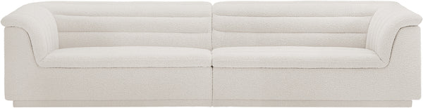 Cascade Cream Boucle Fabric Modular Sofa 193Cream-S119 Meridian Furniture