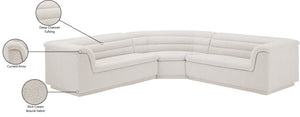 Cascade Cream Boucle Fabric Modular Sectional 193Cream-Sectional Meridian Furniture