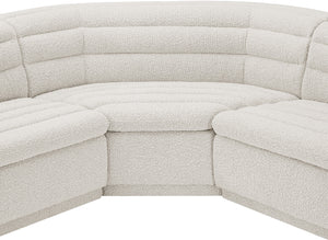 Cascade Cream Boucle Fabric Modular Sectional 193Cream-Sectional Meridian Furniture