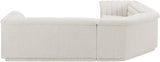 Cascade Cream Boucle Fabric Modular Sectional 193Cream-Sectional Meridian Furniture