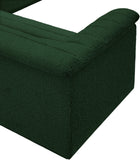 Cascade Green Boucle Fabric Modular Sectional 193Green-Sectional Meridian Furniture