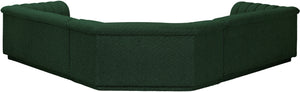 Cascade Green Boucle Fabric Modular Sectional 193Green-Sectional Meridian Furniture