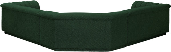 Cascade Green Boucle Fabric Modular Sectional 193Green-Sectional Meridian Furniture