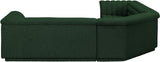 Cascade Green Boucle Fabric Modular Sectional 193Green-Sectional Meridian Furniture