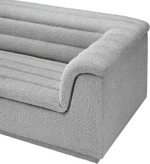 Cascade Grey Boucle Fabric Modular Sofa 193Grey-S119 Meridian Furniture