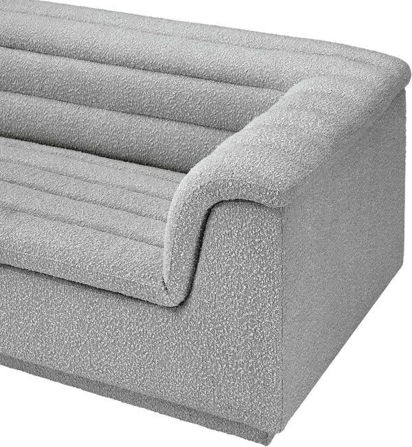Cascade Grey Boucle Fabric Modular Sofa 193Grey-S119 Meridian Furniture